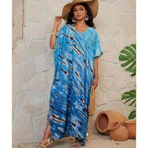 Caftan Dress Cover Up Swim Maxi NEW
